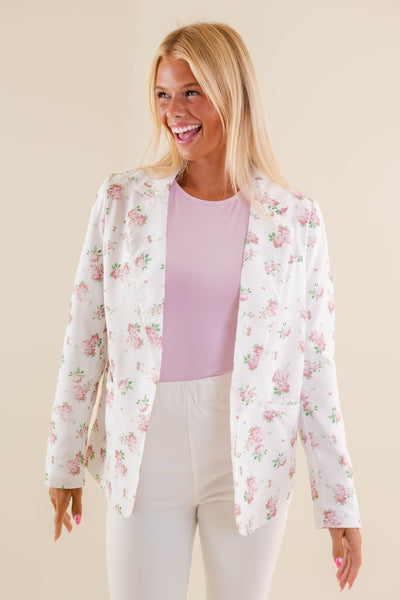 Floral Prink Blazer- Pink TCEC Blazer- LoveShack Blazer