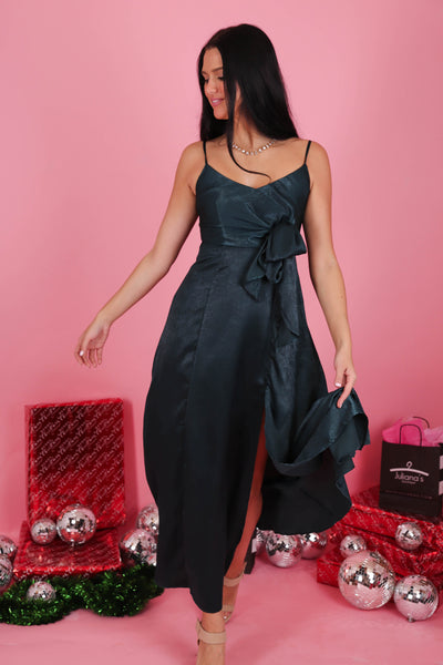 Elegant Maxi Dress- Silky Maxi Dress- Formal Maxi