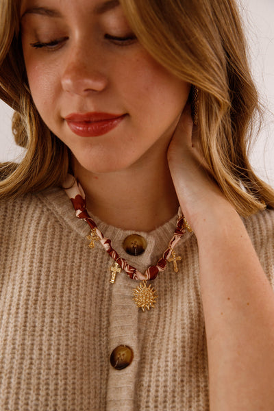 When in Rome Bandana Charm Necklace