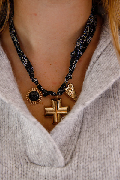 Believe in You Bandana Charm Necklace