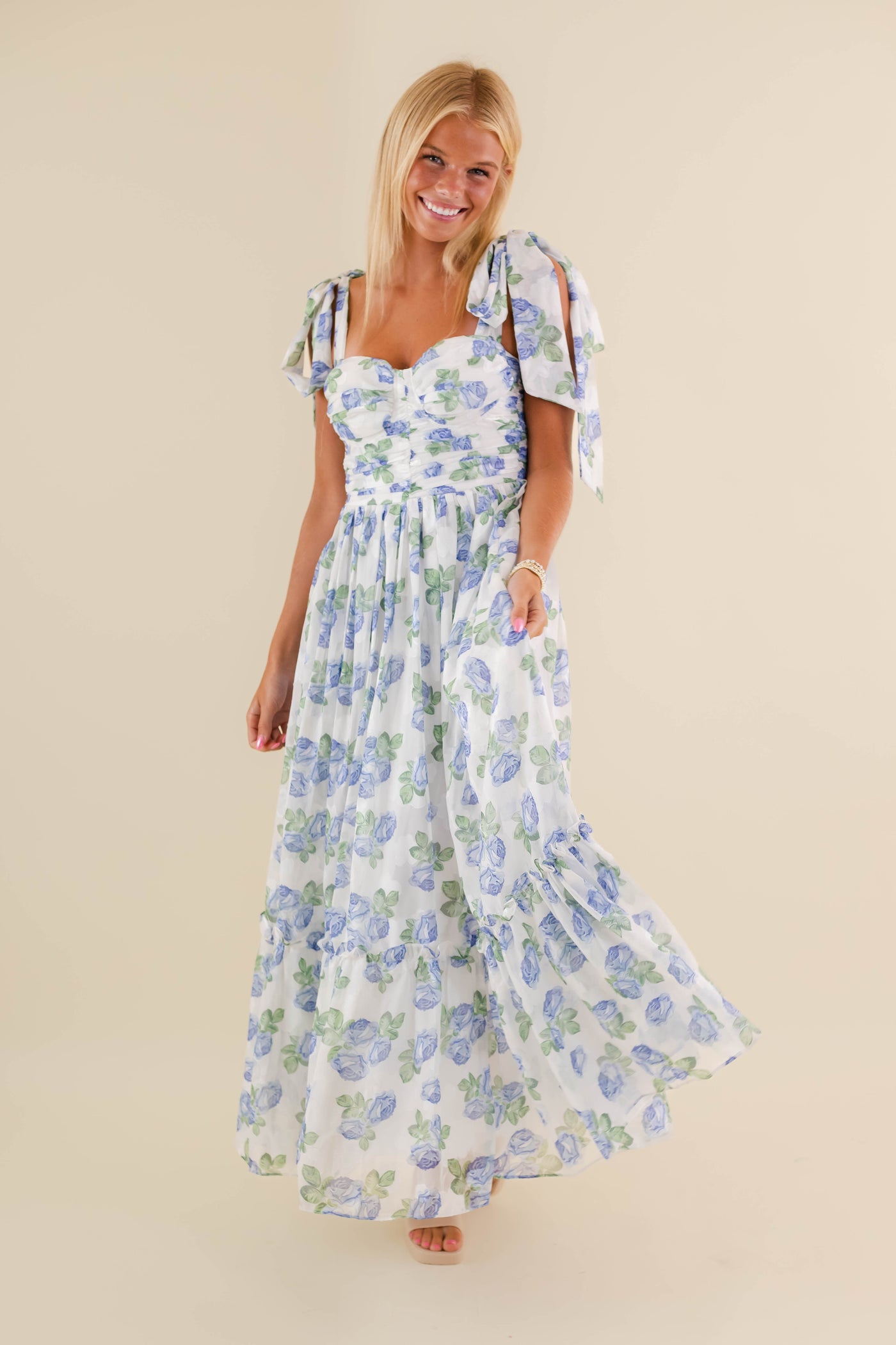 Women's Elegant Floral Dress- Women's Photoshoot Dresses- Mable Maxi Dress