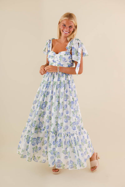 Women's Elegant Floral Dress- Women's Photoshoot Dresses- Mable Maxi Dress