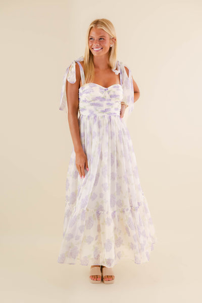 Women's Elegant Floral Dress- Women's Photoshoot Dresses- Mable Maxi Dress