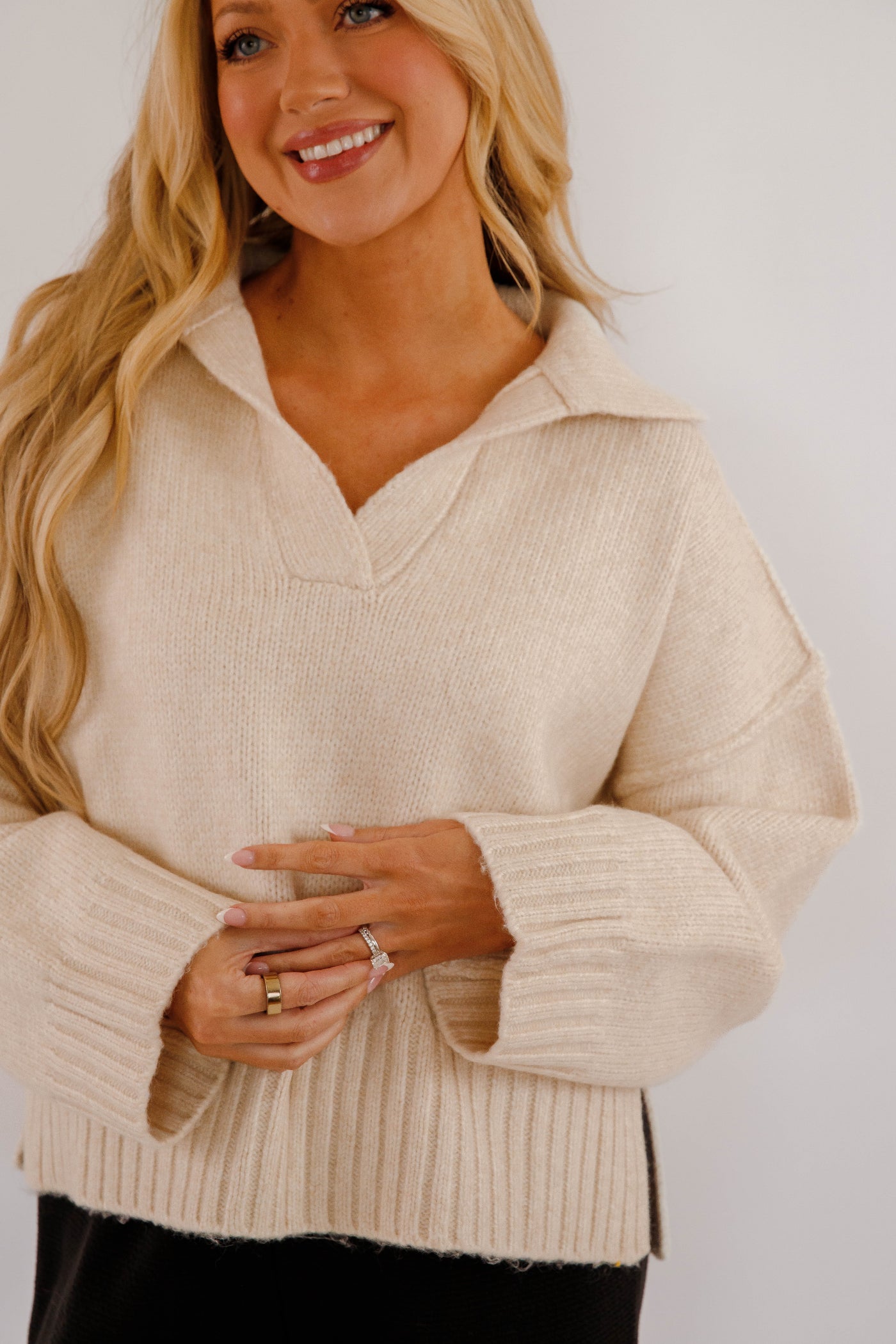 On The Other Side Sweater-Beige