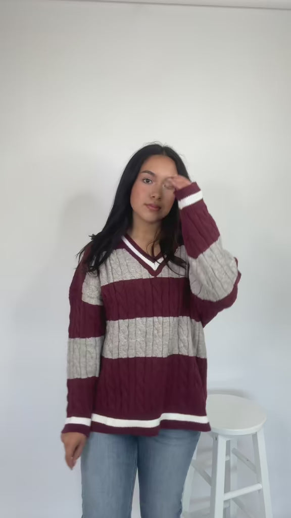 Take A Minute Sweater-Navy