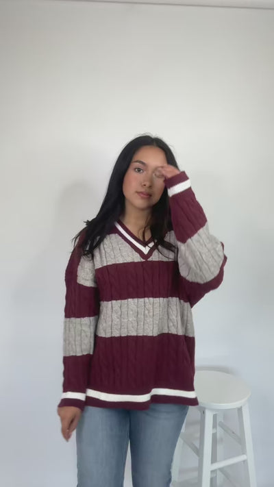 Take A Minute Sweater-Navy