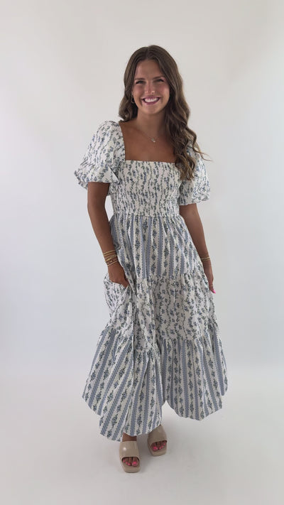 Nothing Is By Chance Maxi Dress-Blue