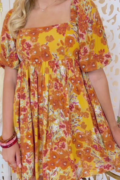 Wishing Upon A Star Dress-Rust