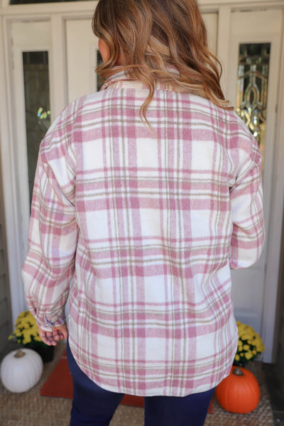 Pink Plaid Flannel- Women's Pink Flannel- Soft Women's Flannel