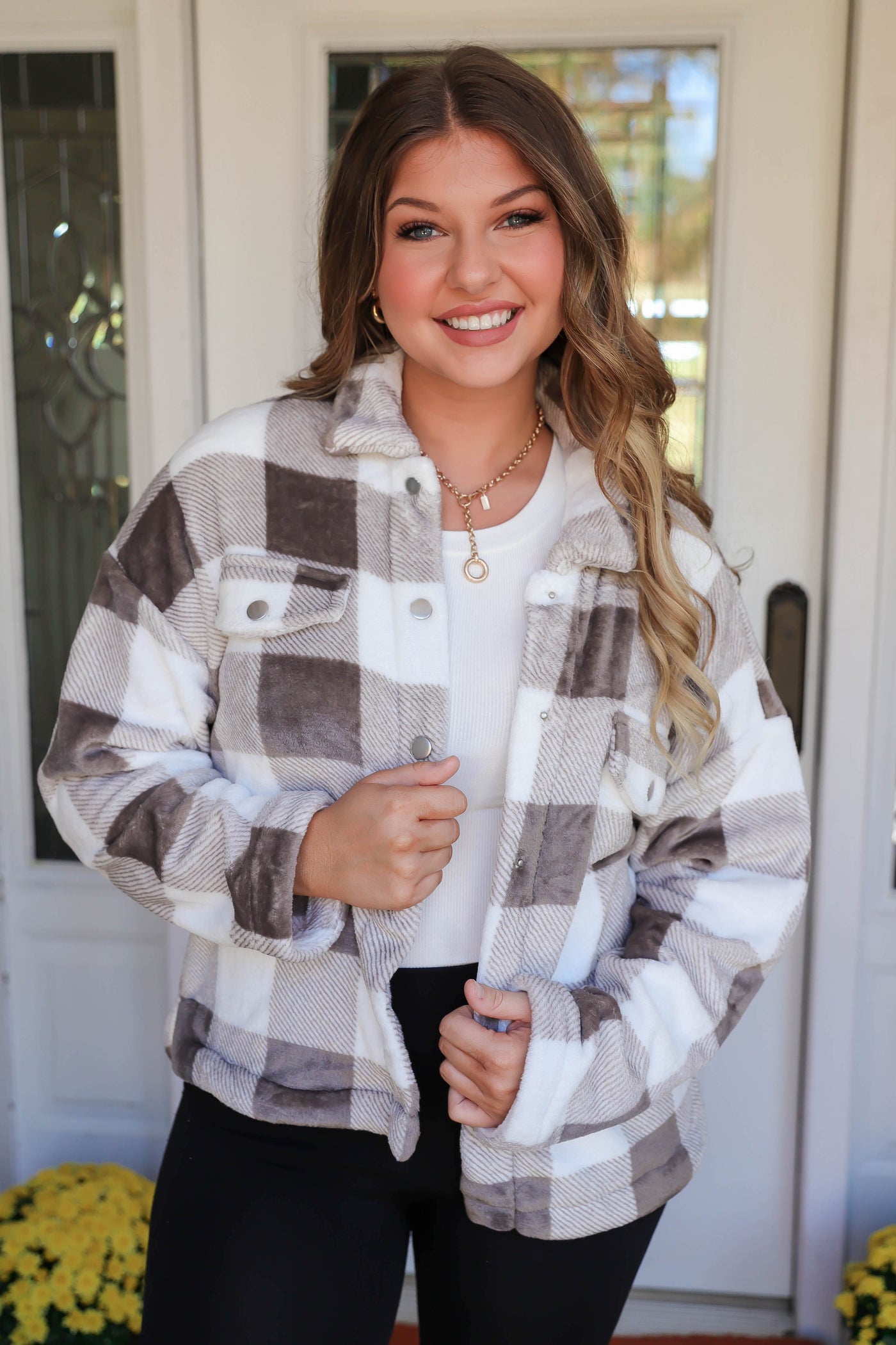 Super Soft Women's Button Down- Plaid Women's Sherpa Flannel- Women's Winter Tops