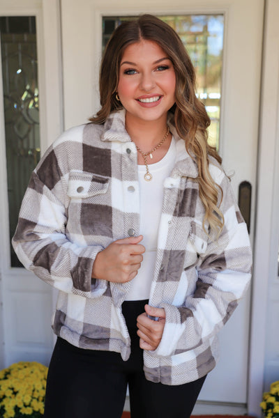 Super Soft Women's Button Down- Plaid Women's Sherpa Flannel- Women's Winter Tops