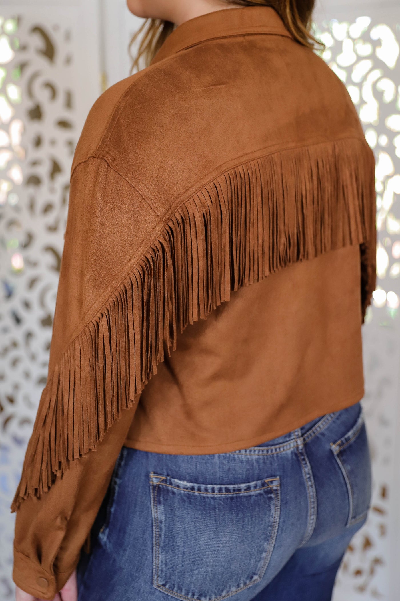 Faux Suede Fringe Jacket- Country Concert Jacket- Cute Nashville Jacket