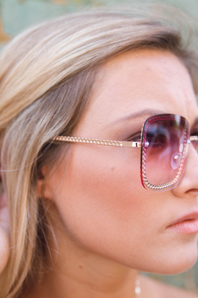 Take A Drive Sunglasses-Berry