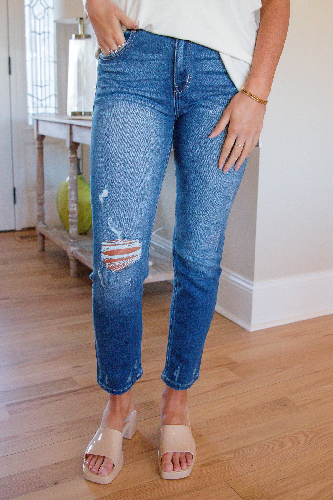 Straight Leg Jeans- Women's Trendy Denim- Spring Jeans For Women- $52