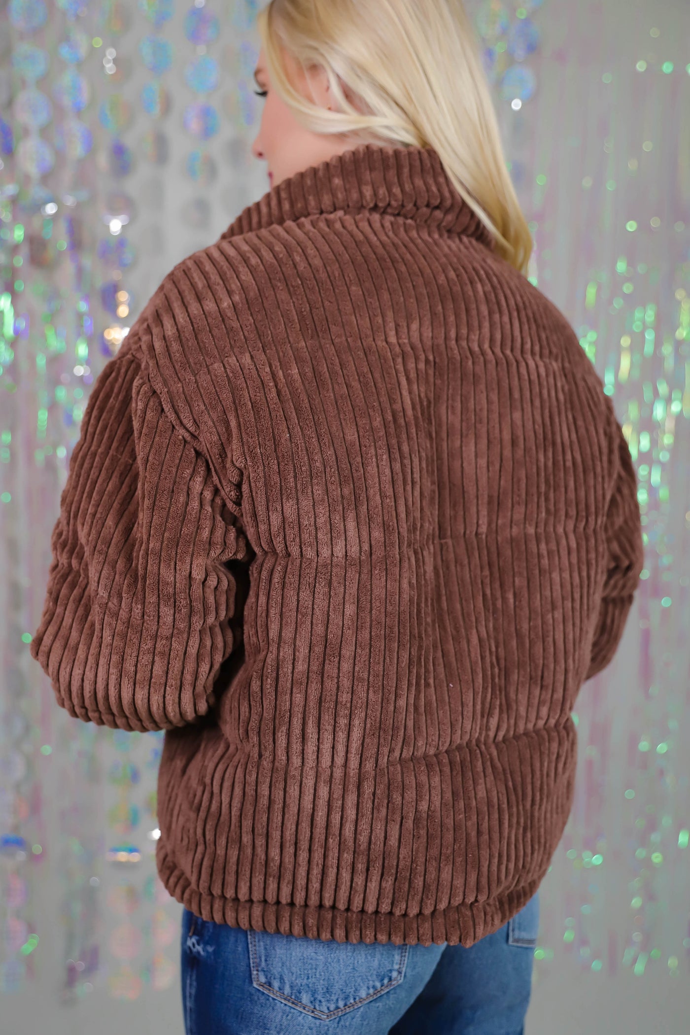 Brown Puffer Jacket- Women's Ultra Soft Puffer Jacket- Plush Puffer Jacket