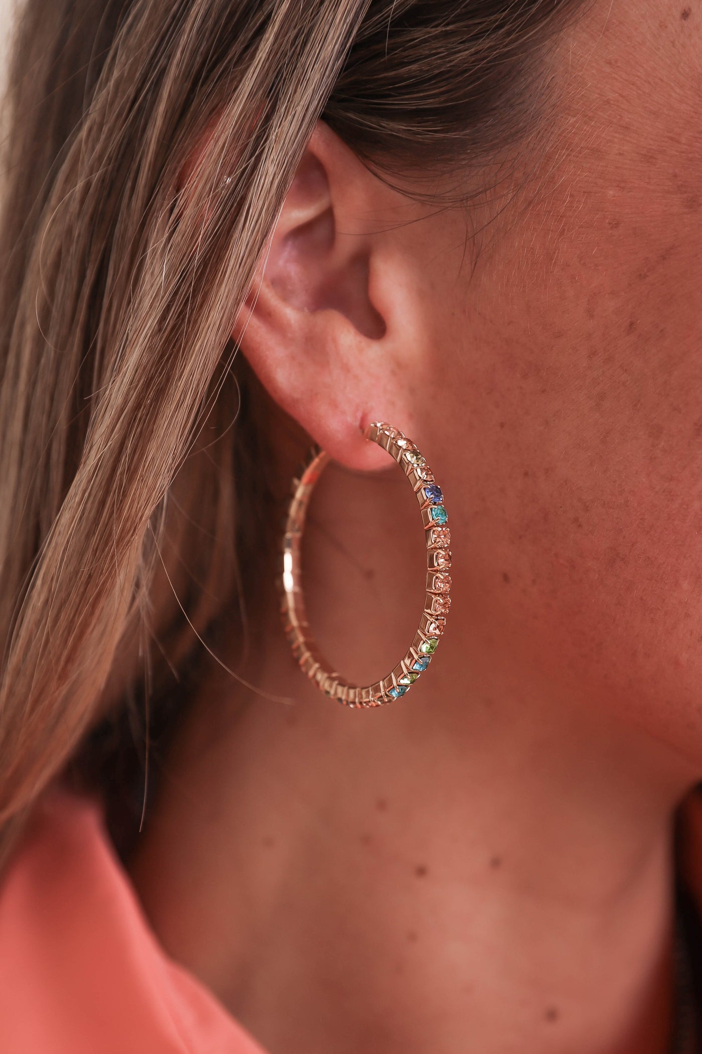 Sunshine At The Parade Hoop Earrings