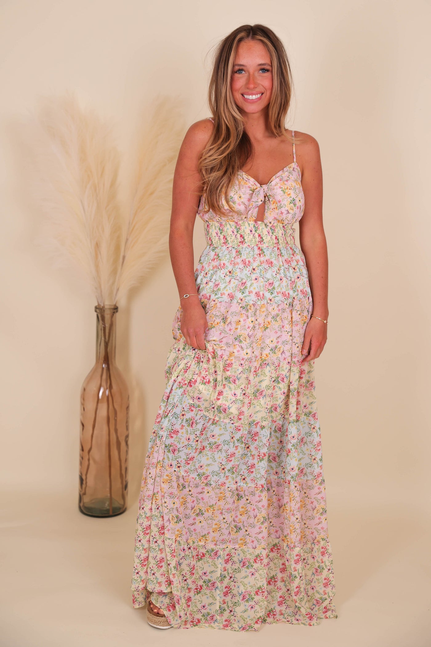 Floral Print Maxi Dress- Love Shack Dress Dupe- Flying Tomato Maxi