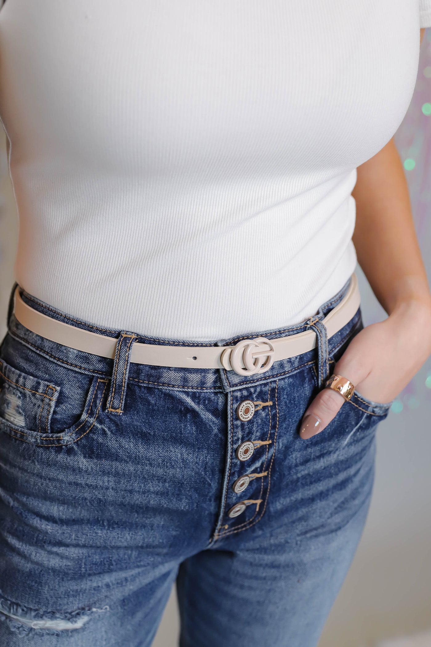 Blend Right In Belt-Taupe