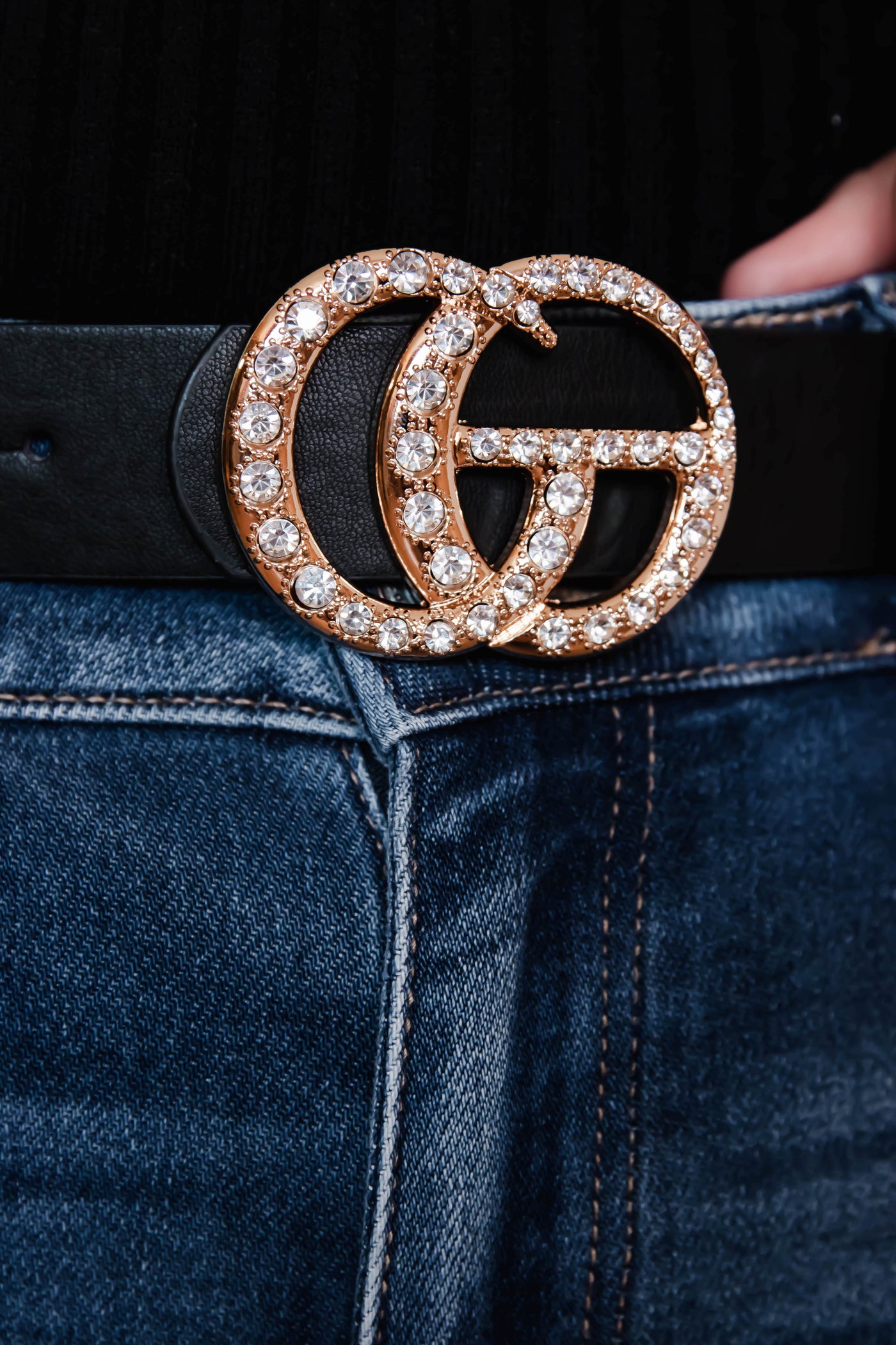 Black Women's Belt- Designer Inspired Belt- Affordable Women's Belt