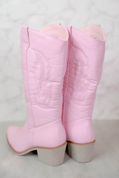 Tall Pink Western Boots- Women's Pink Tall Boots- Pierre Dumas Pink Boots