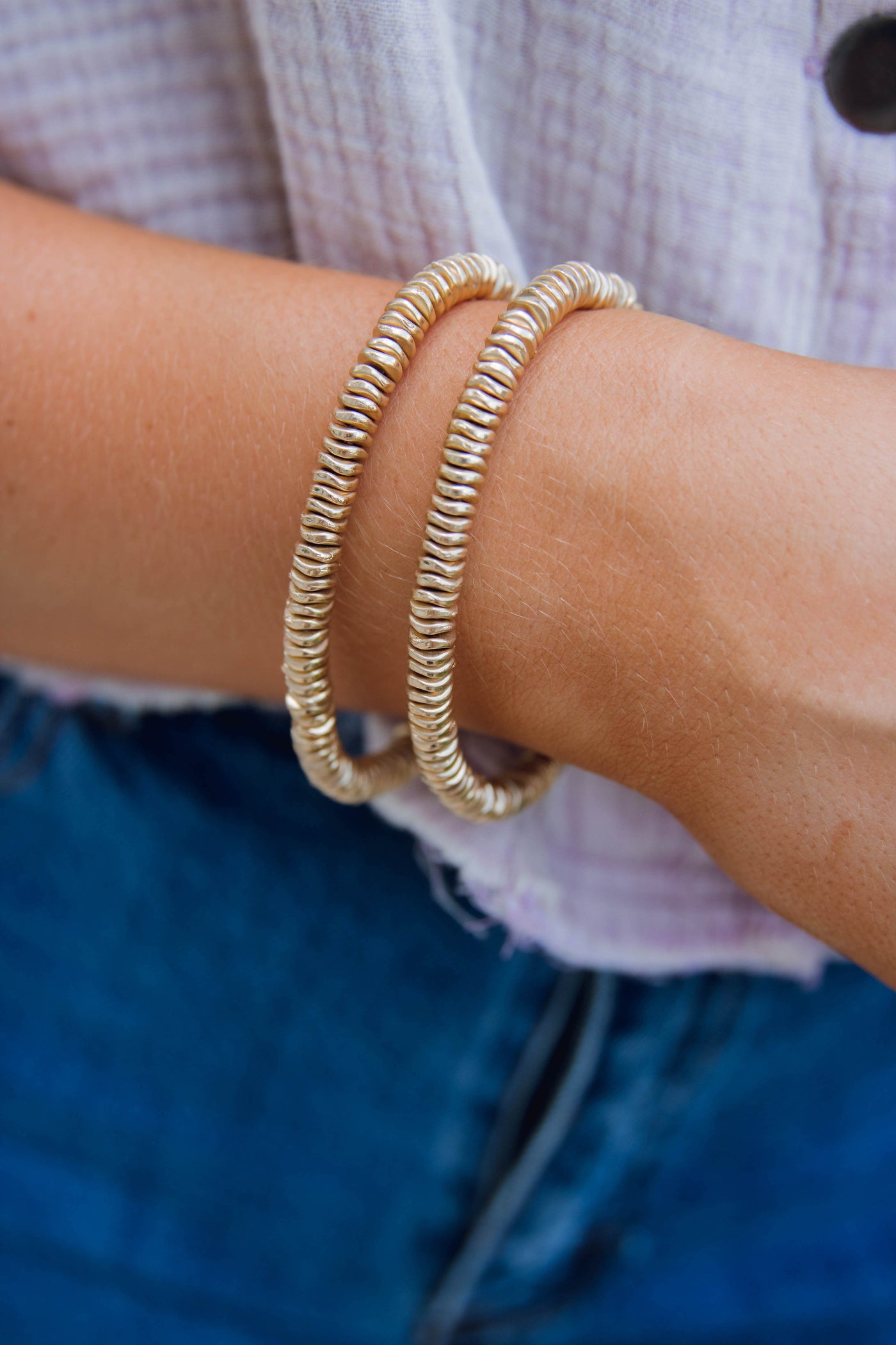 Stevie Metal Bead Bracelet