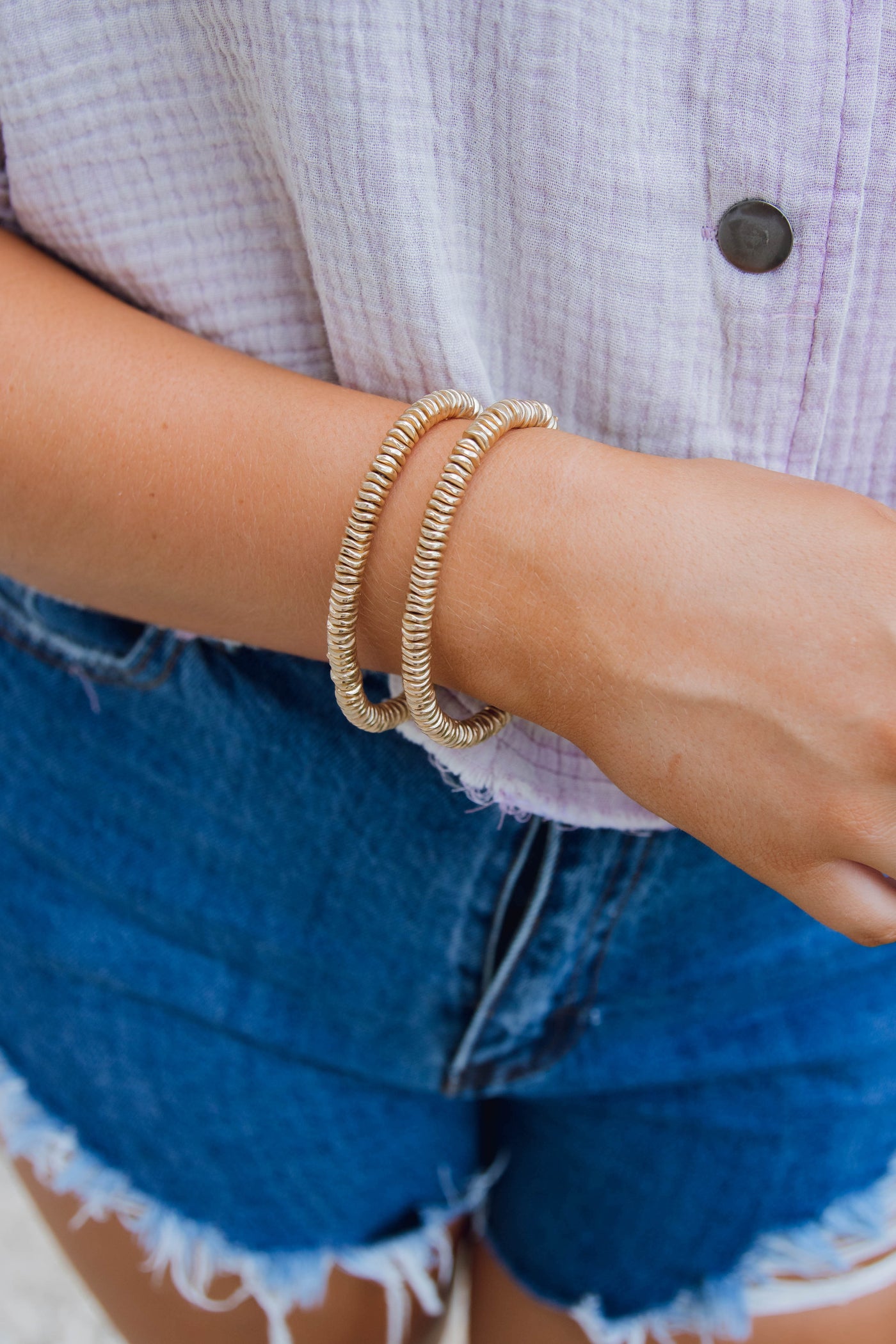 Stevie Metal Bead Bracelet