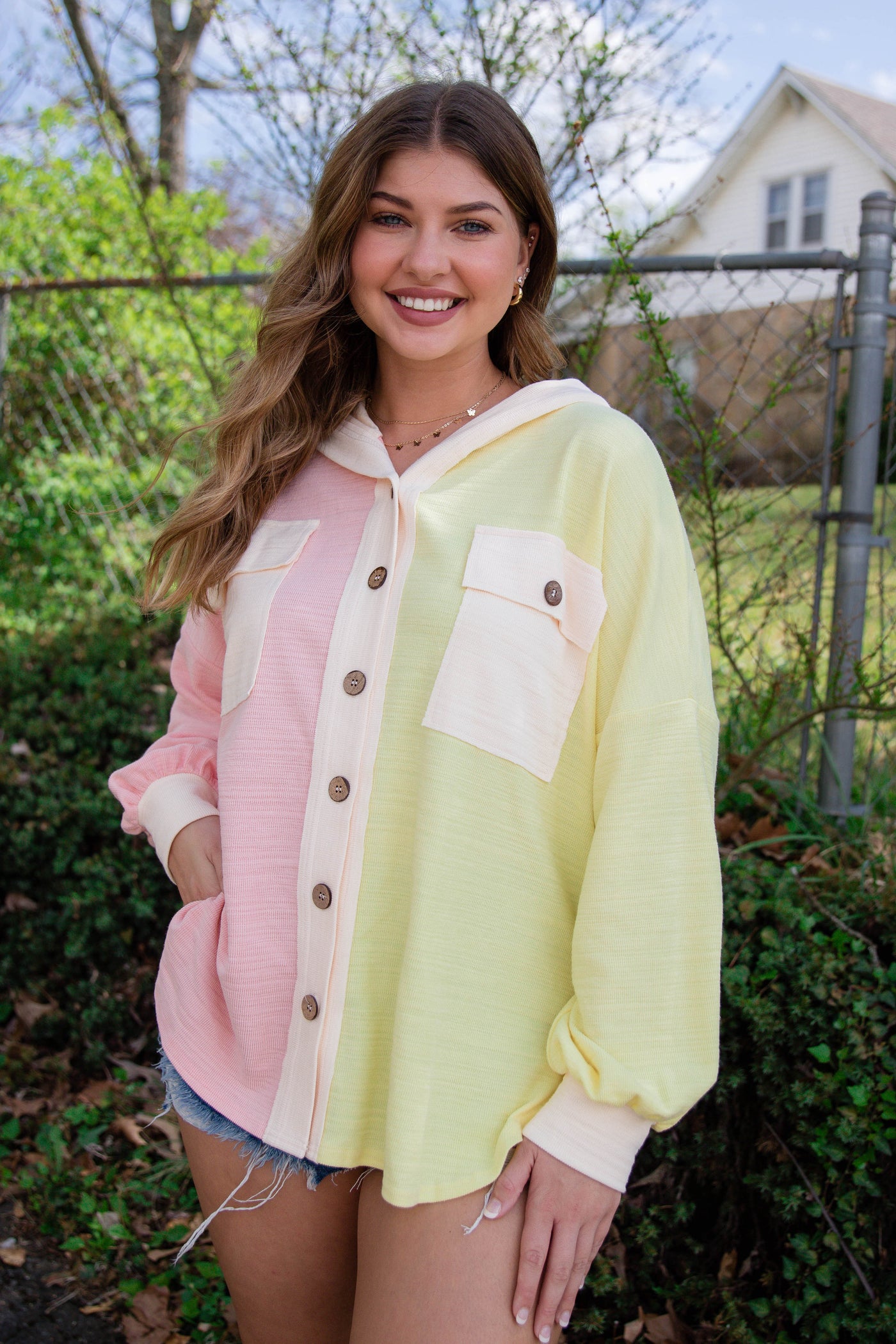 Fun Color Block Hoodie- Cute Oversized Hoodie- Hailey & Co Hoodie