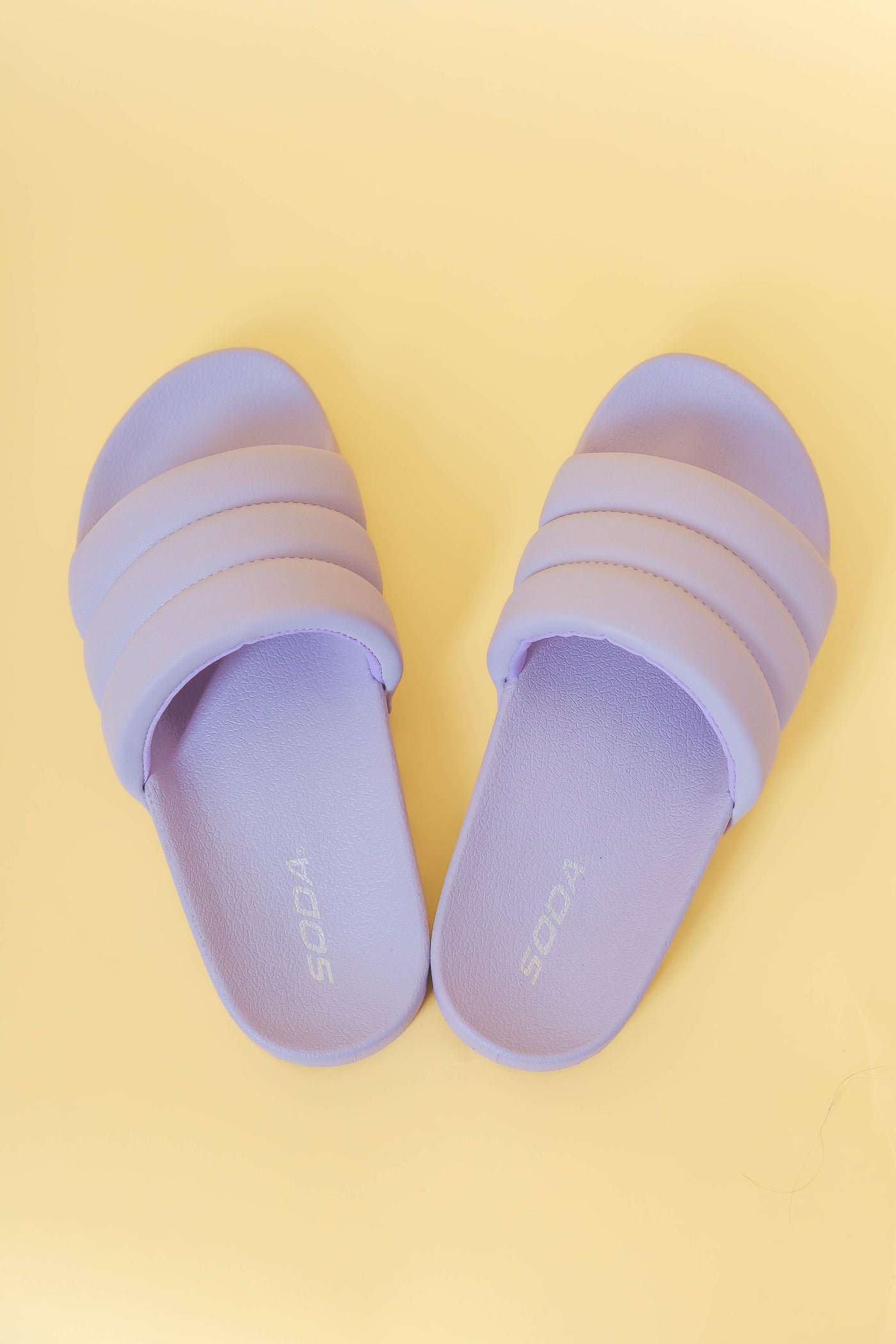 Purple Slides- Women's Cushion Slide Sandals- Women's Puffy Slides