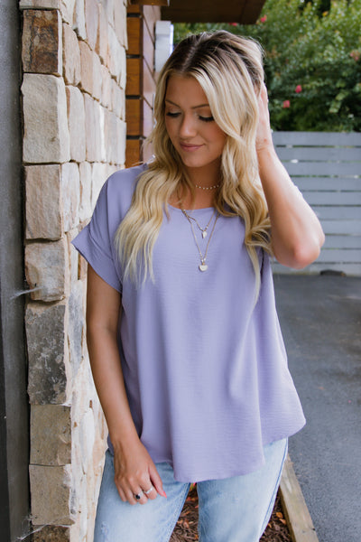 Calm And Collected Blouse-Lavender