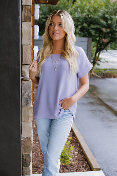 Calm And Collected Blouse-Lavender