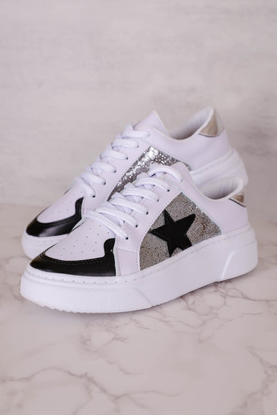 Trendy Star Sneakers- Women's Platform Star Sneakers- Affordable Star Sneakers
