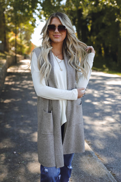 Women's Long Cardigan Vest- Buttery Soft Vest- Trendy Long Vest