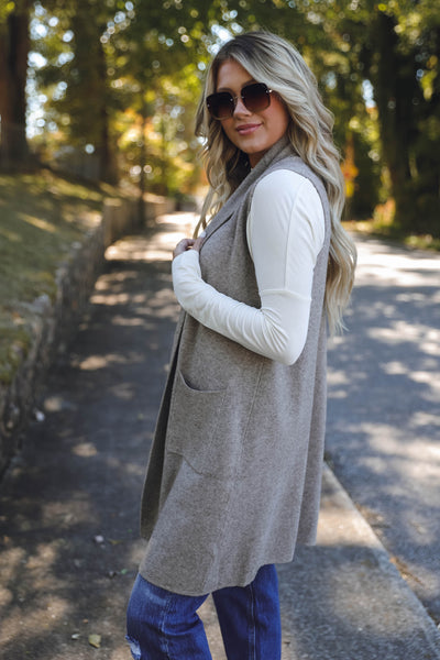 Women's Long Cardigan Vest- Buttery Soft Vest- Trendy Long Vest