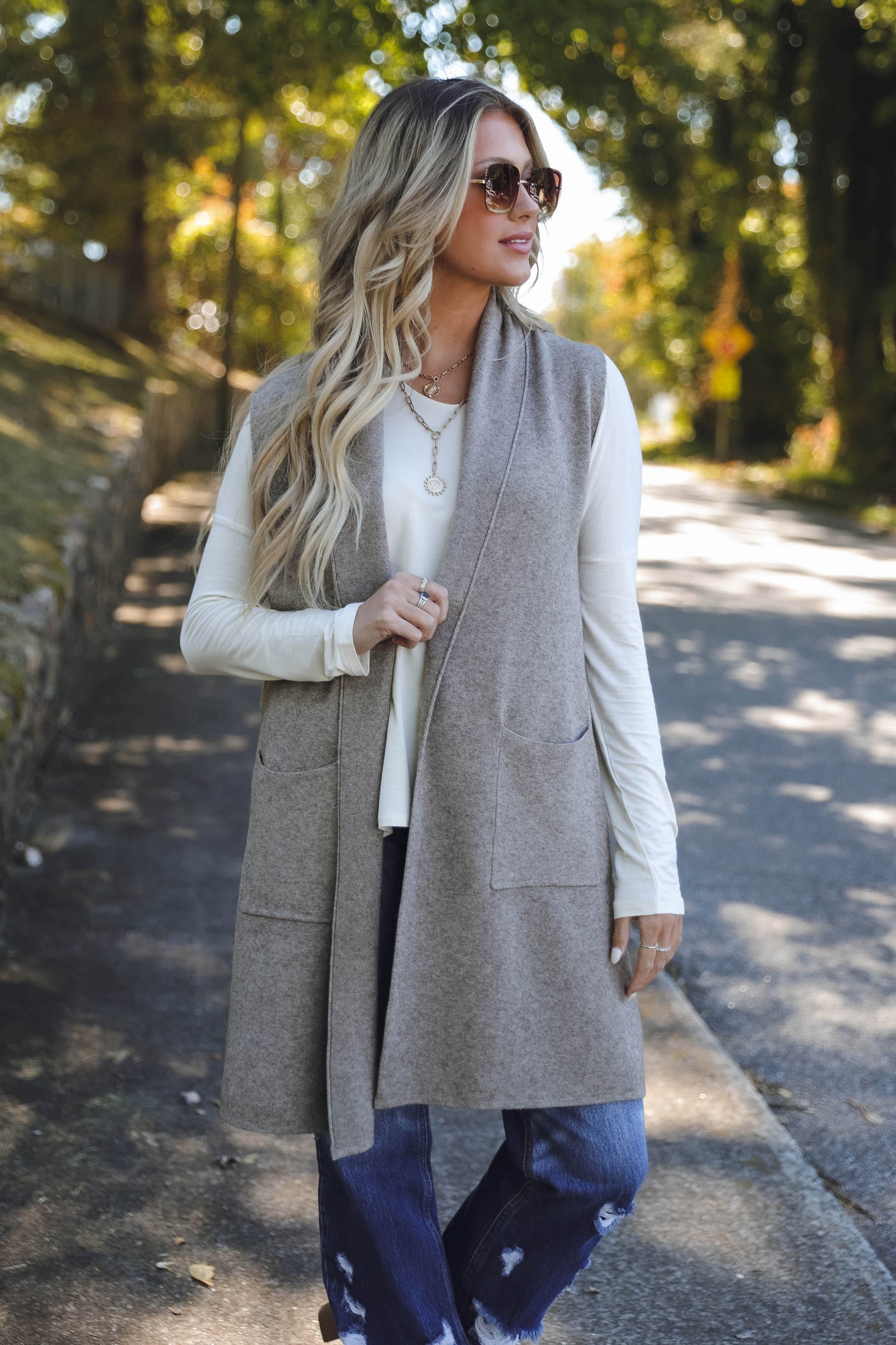 Women's Long Cardigan Vest- Buttery Soft Vest- Trendy Long Vest