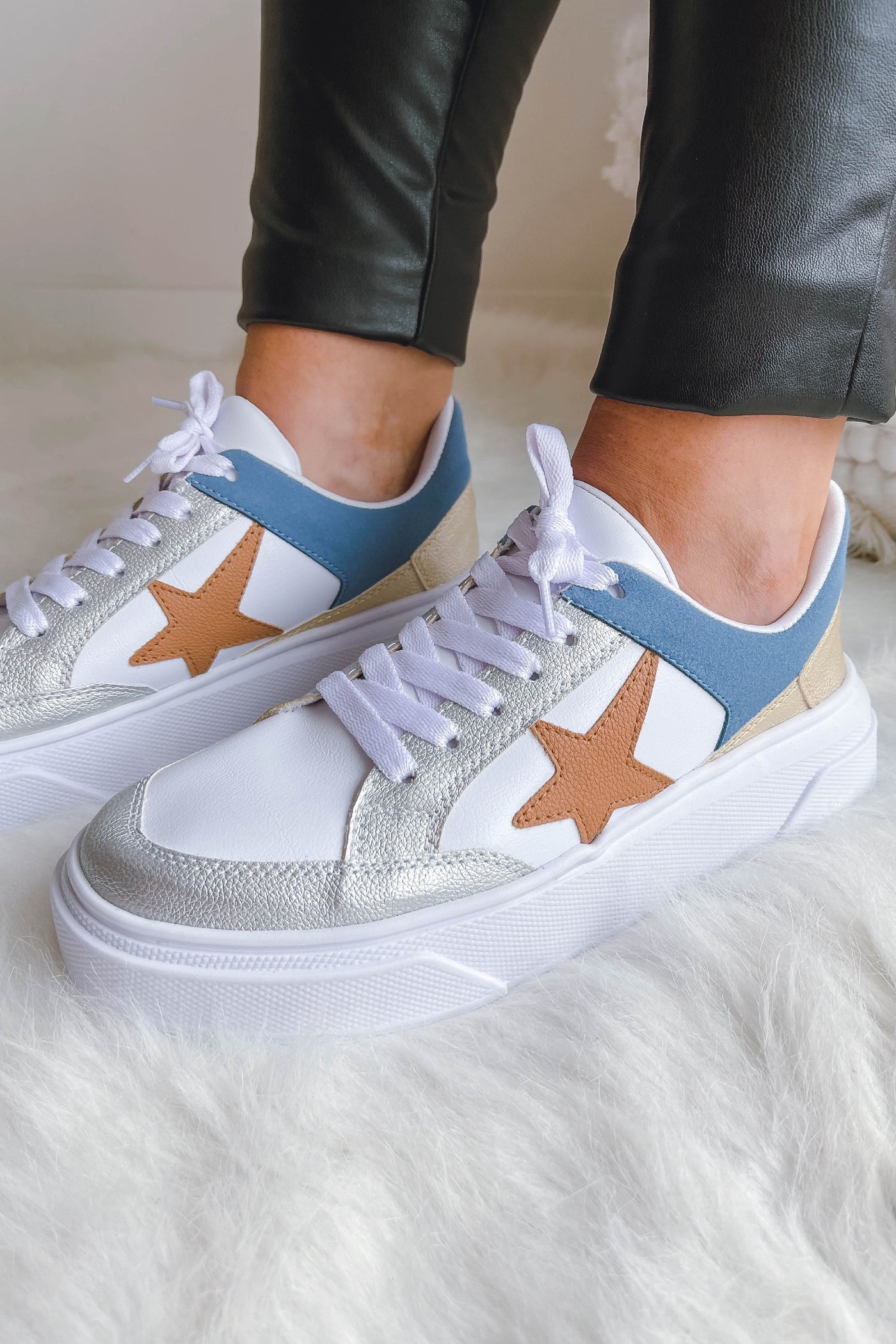 Trendy Star Sneakers- Women's Platform Star Sneakers- $45